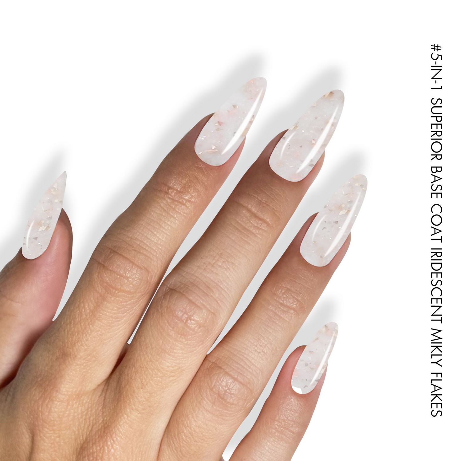 5-in-1 Superior Base Coat Iridescent Milky Flakes - Image 2