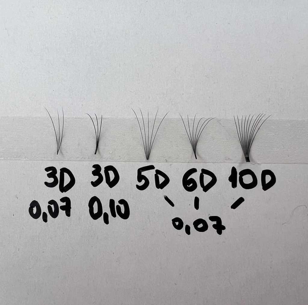 Premium XXL Ετοιμα τουφάκια 40 σειρών 3D L curl (1200fans) Mix 8-15mm - Image 2